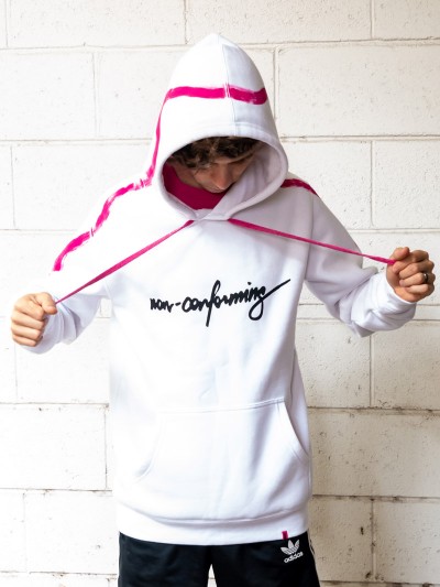 NOT OF THE WORLD WAVE on White Hoodie