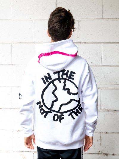 NOT OF THE WORLD WAVE on White Hoodie
